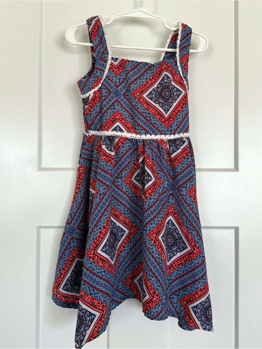 Sweet Heart Rose Girls Paisley Handkerchief Hem Dress Size 4T